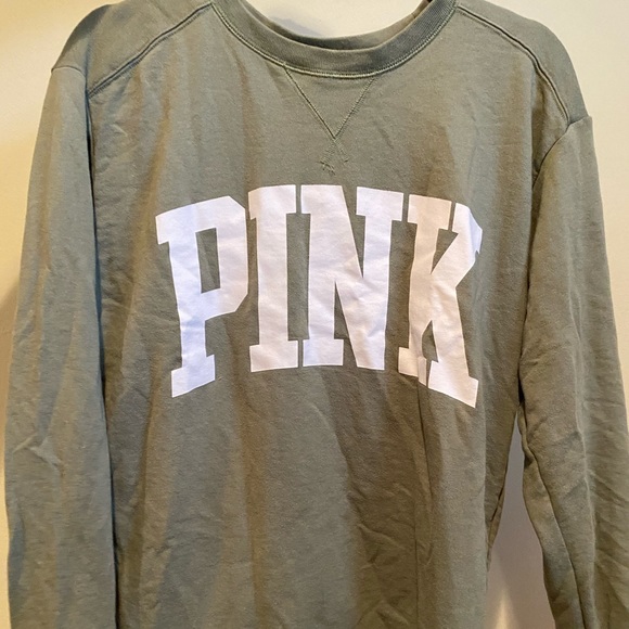 PINK Victoria's Secret Tops - Green sweatshirt